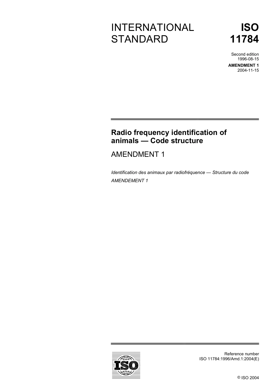 ISO 11784-1996 amd1-2004.pdf_第1页