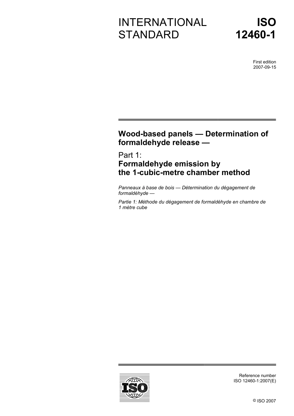 ISO 12460-1-2007.pdf_第1页