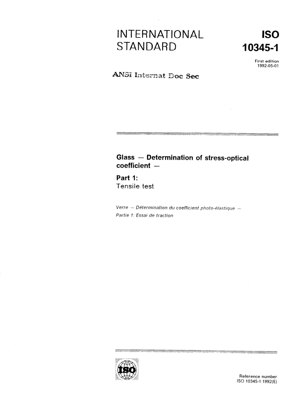 ISO 10345-1-1992 scan.pdf_第1页