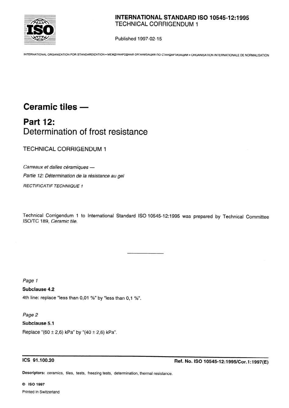 ISO 10545-12-1995 cor1-1997.pdf_第1页