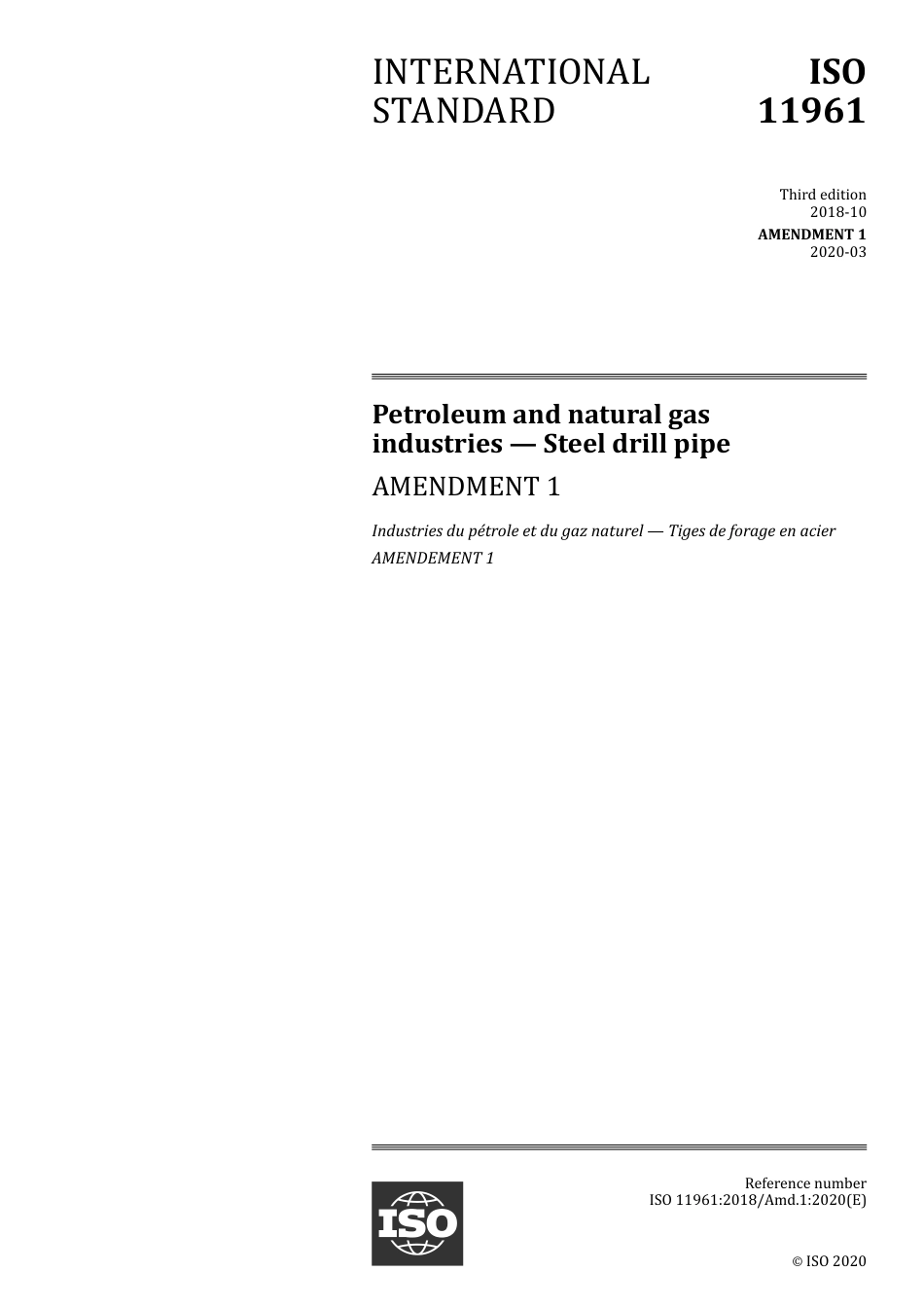ISO 11961-2018 amd1-2020.pdf_第1页