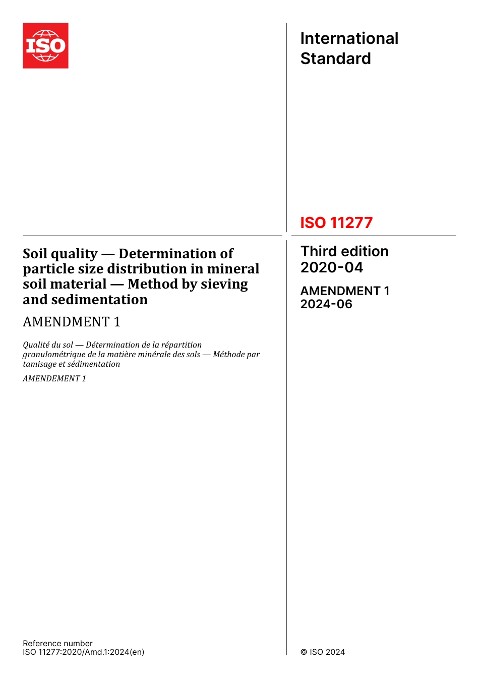 ISO 11277-2020 amd1-2024.pdf_第1页