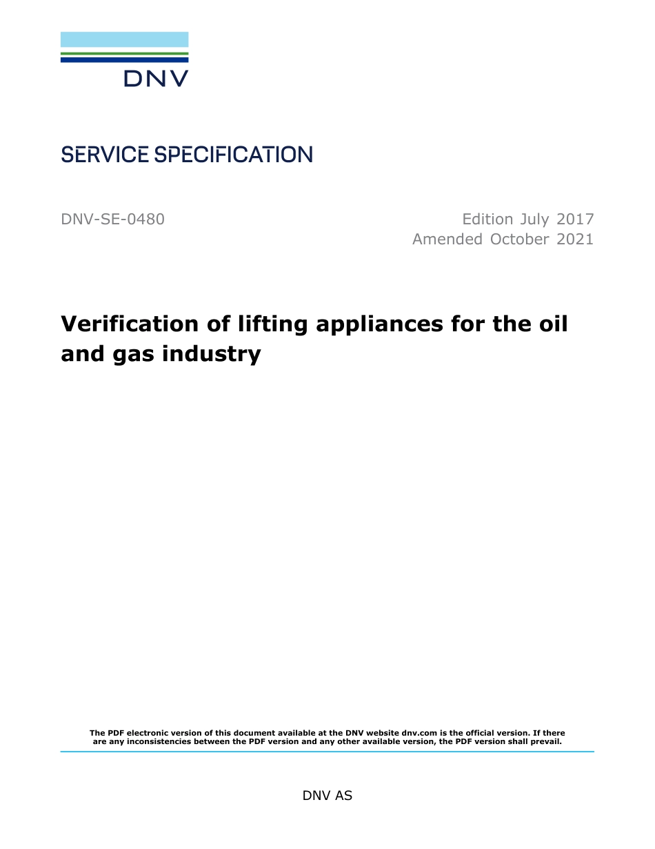 DNV-SE-0480-2017 (2021).pdf_第1页