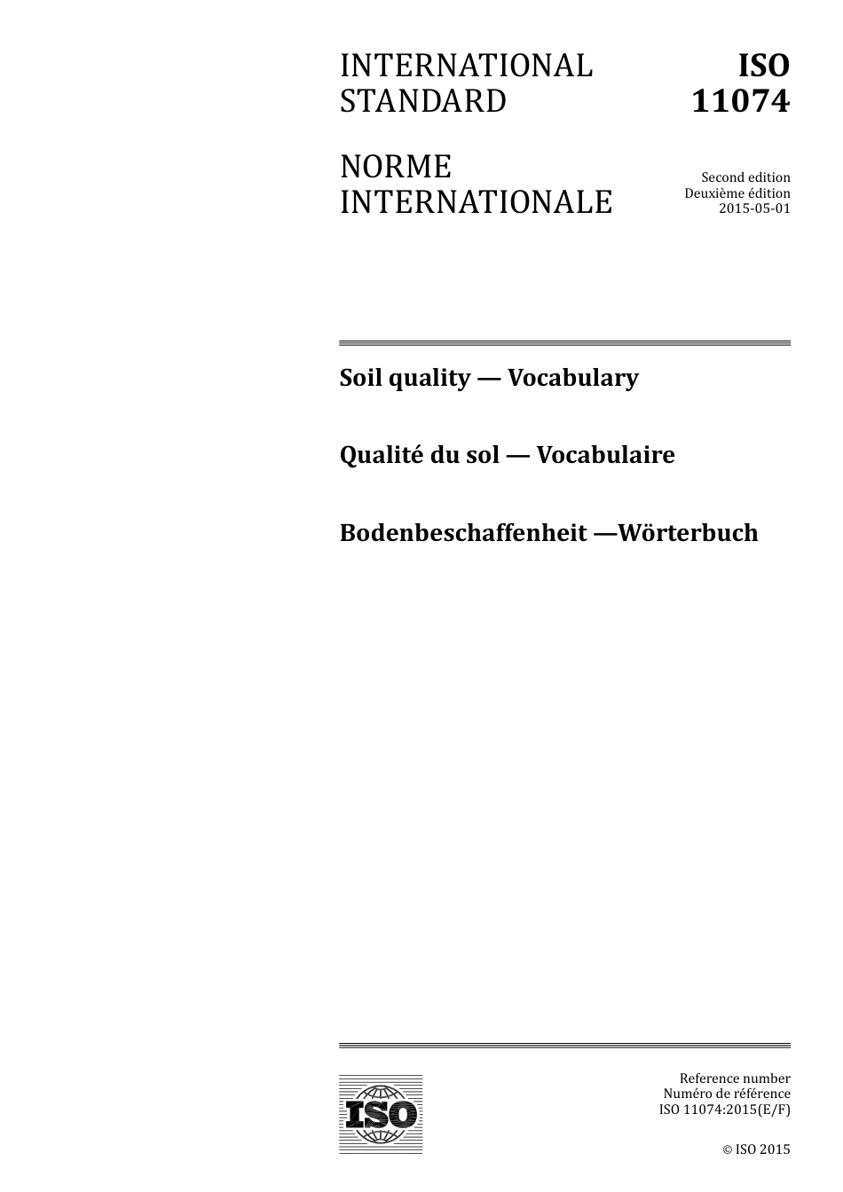 ISO 11074-2015.pdf_第1页