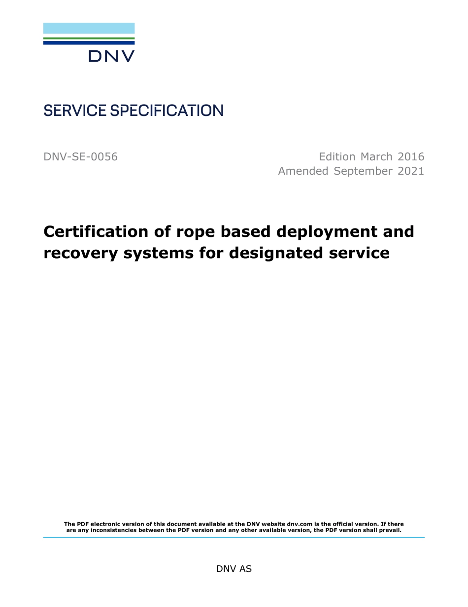 DNV-SE-0056-2016 (2021).pdf_第1页