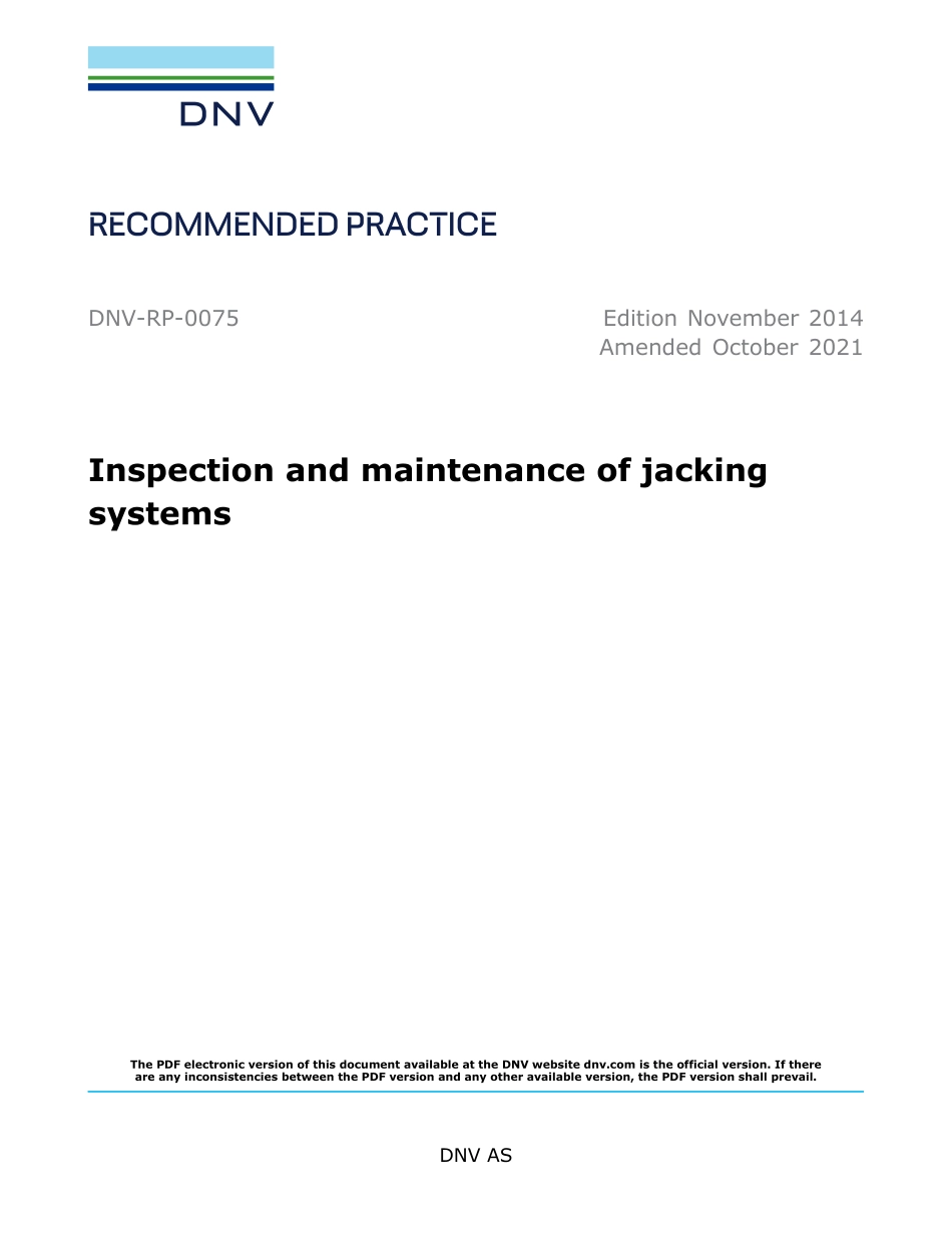 DNV-RP-0075-2014 (2021).pdf_第1页
