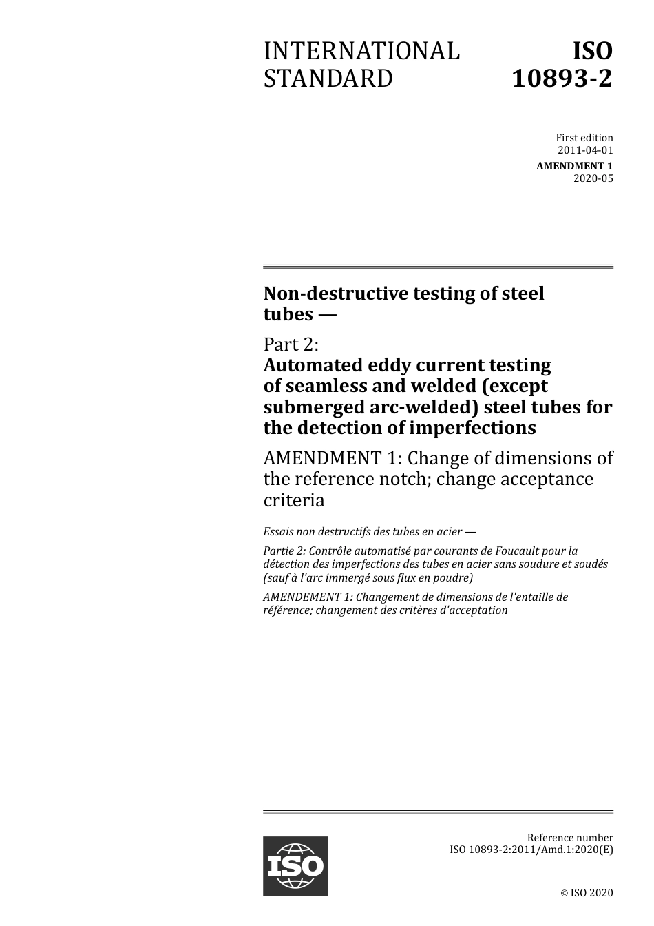 ISO 10893-2-2011 amd1-2020.pdf_第1页