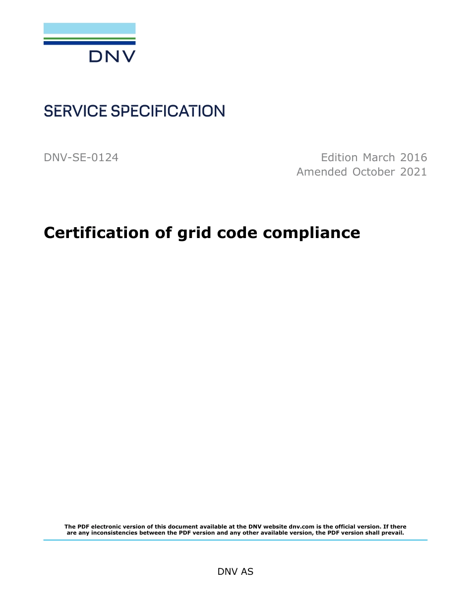 DNV-SE-0124-2016 (2021).pdf_第1页
