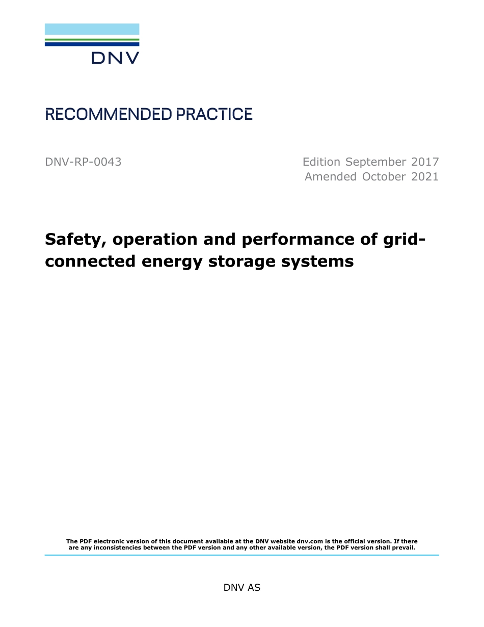 DNV-RP-0043-2017 (2021).pdf_第1页