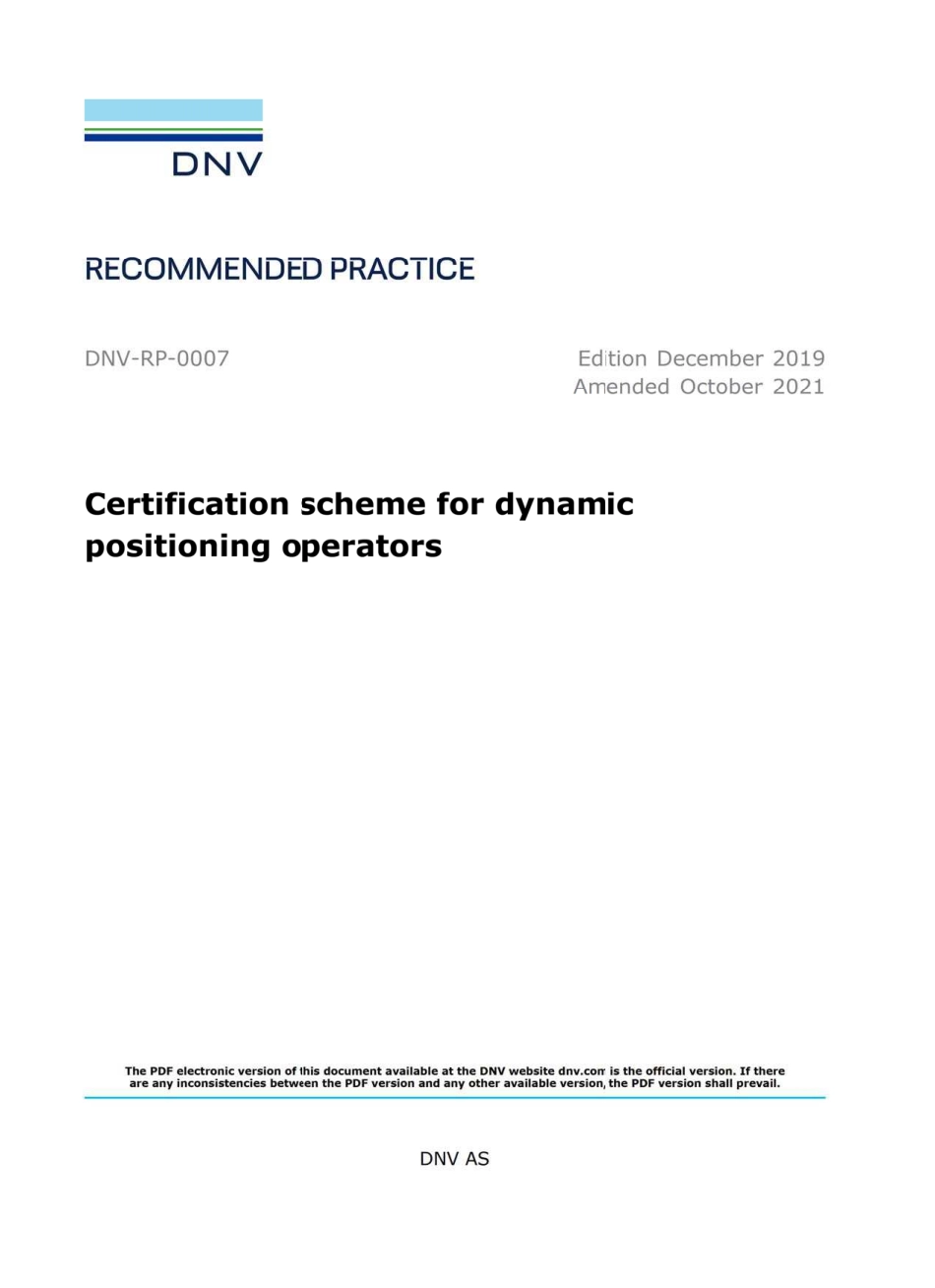 DNV-RP-0007-2019 (2021) scan.pdf_第1页