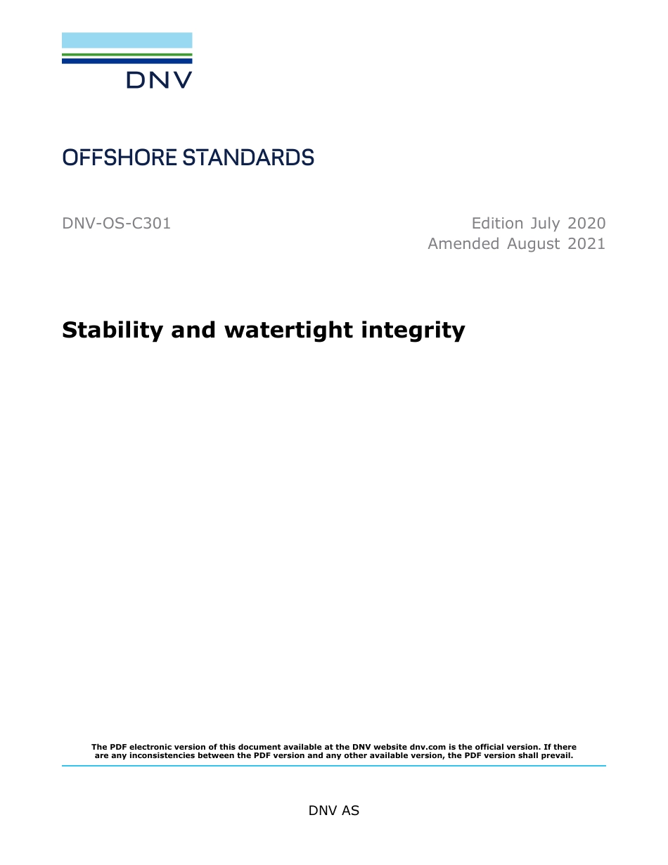 DNV-OS-C301-2020 (2021).pdf_第1页