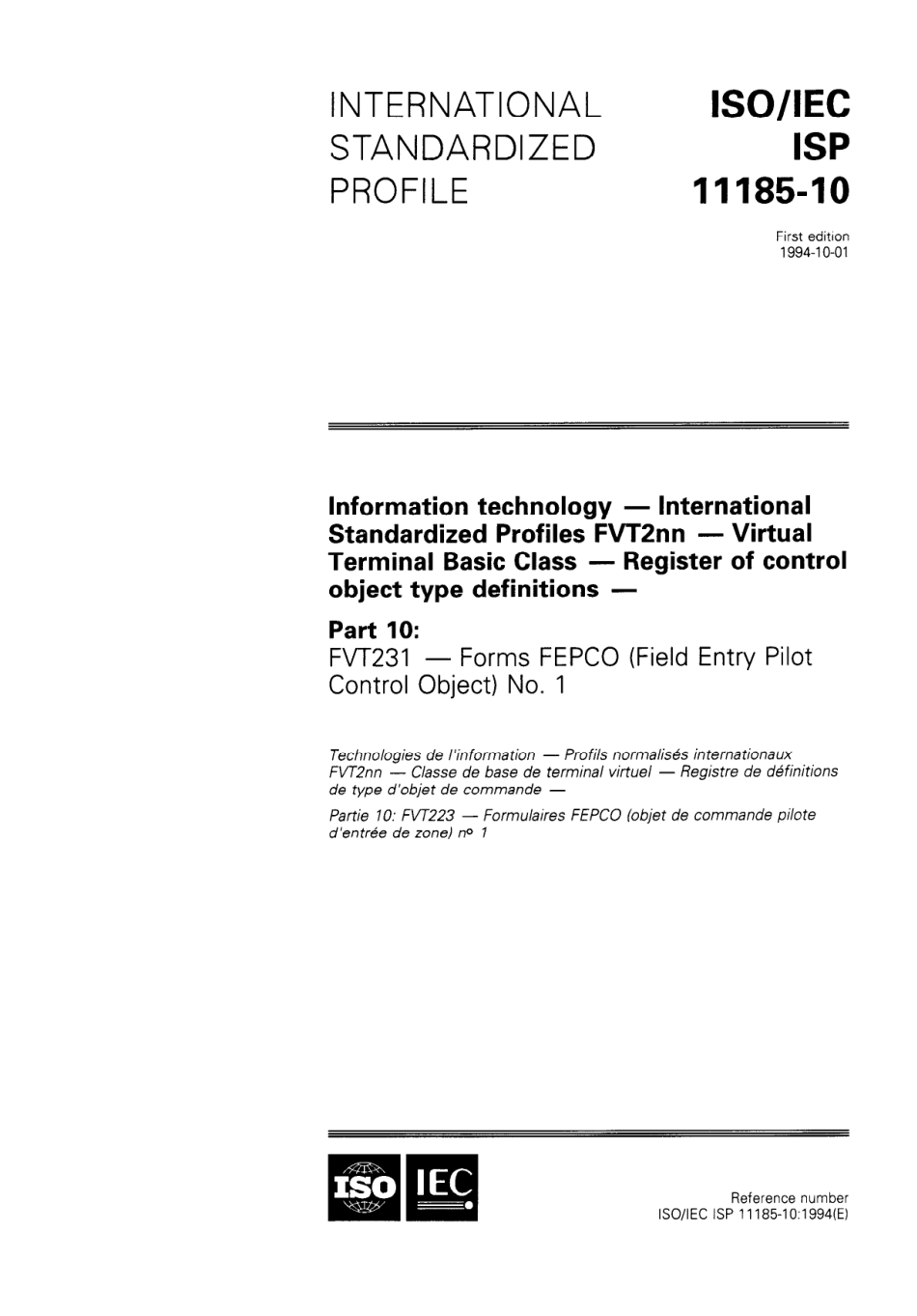ISO IEC ISP 11185-10-1994 scan.pdf_第1页