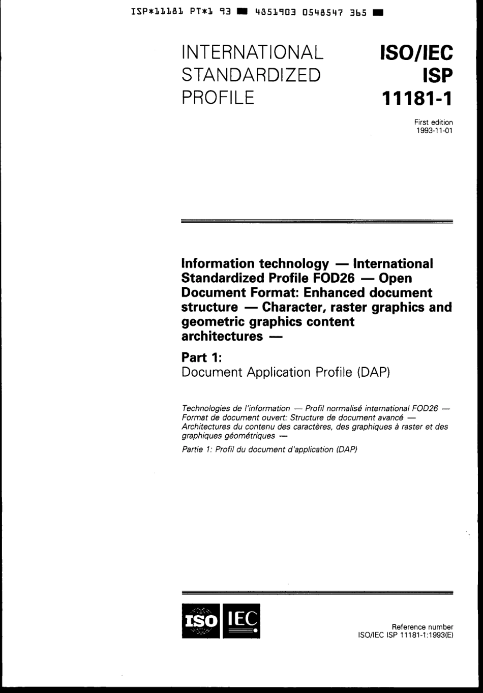 ISO IEC ISP 11181-1-1993 scan.pdf_第1页