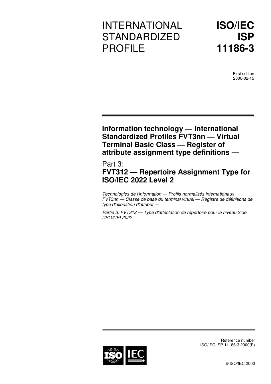 ISO IEC ISP 11186-3-2000.pdf_第1页