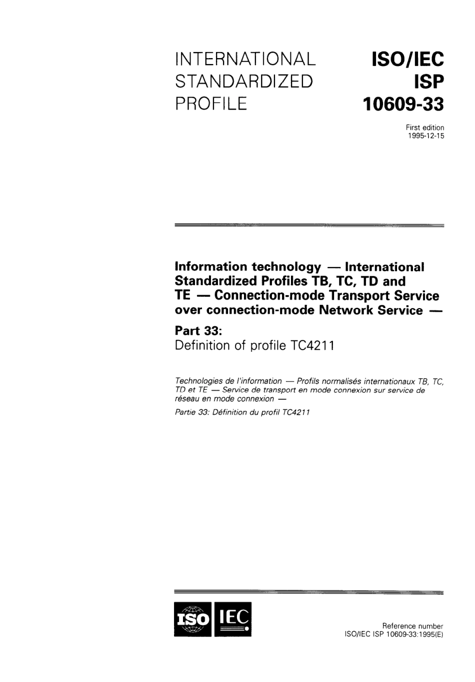 ISO IEC ISP 10609-33-1995 scan.pdf_第1页