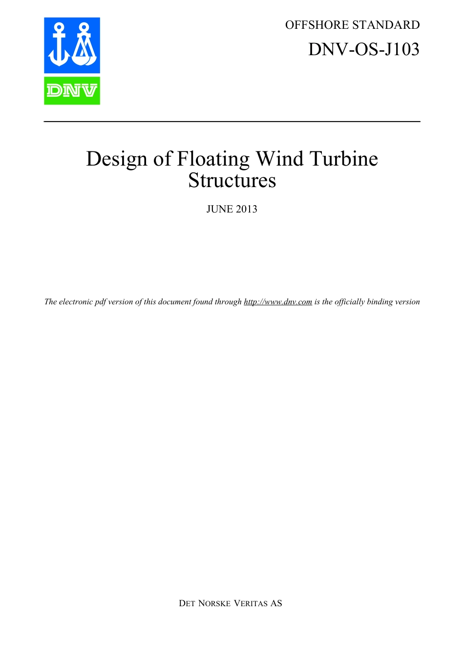 DNV-OS-J103-2013.pdf_第1页