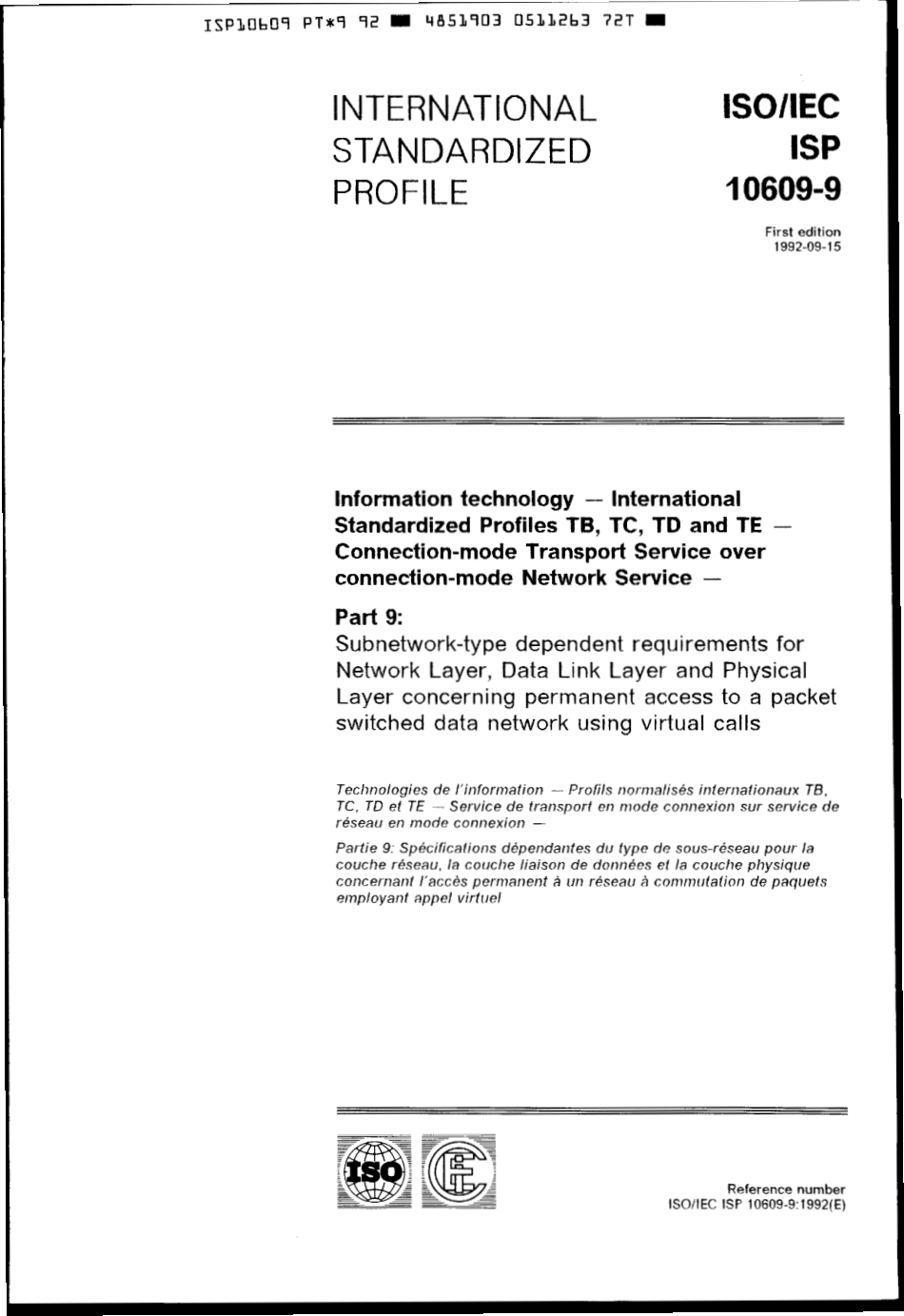 ISO IEC ISP 10609-9-1992 scan.pdf_第1页
