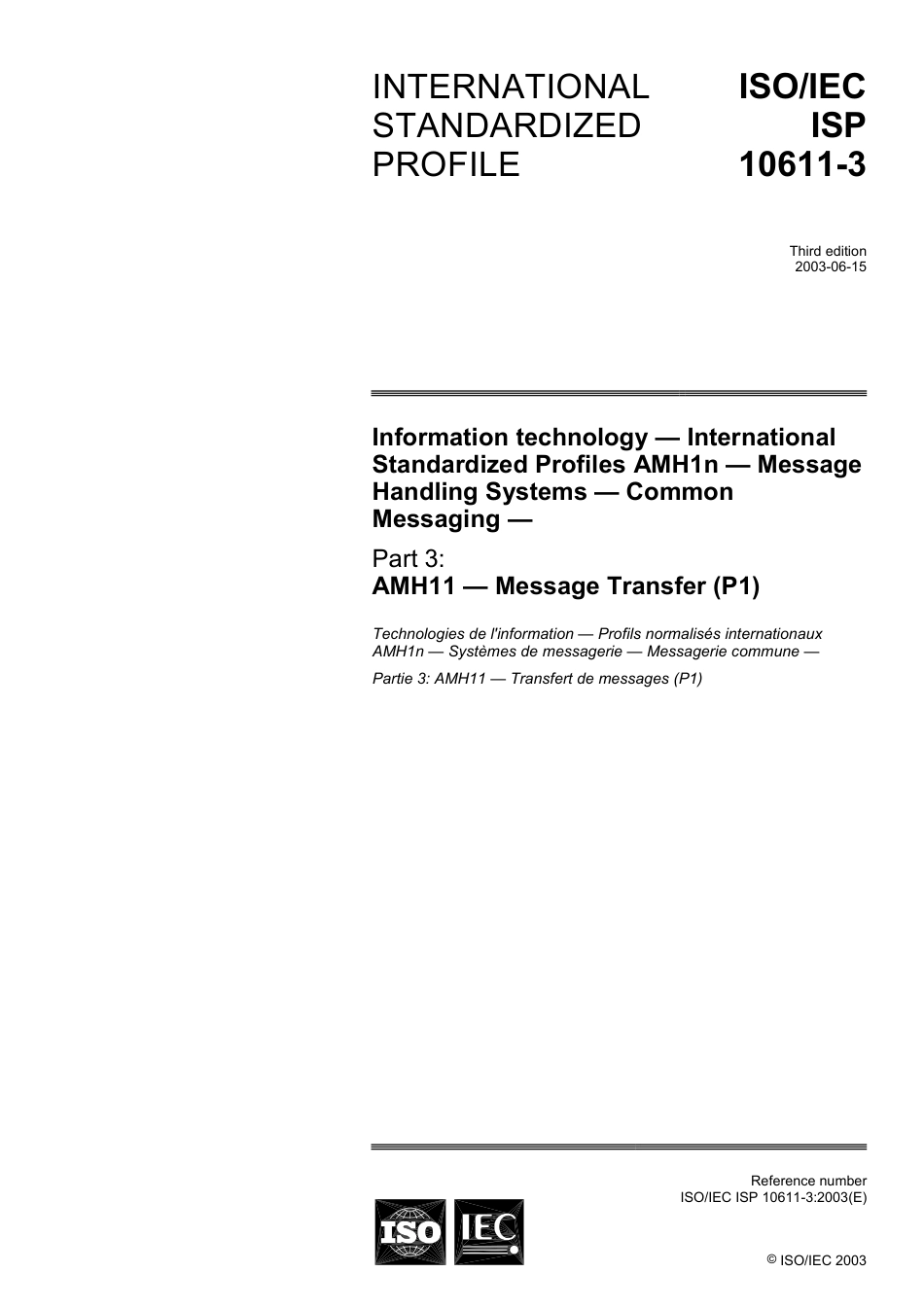 ISO IEC ISP 10611-3-2003.pdf_第1页