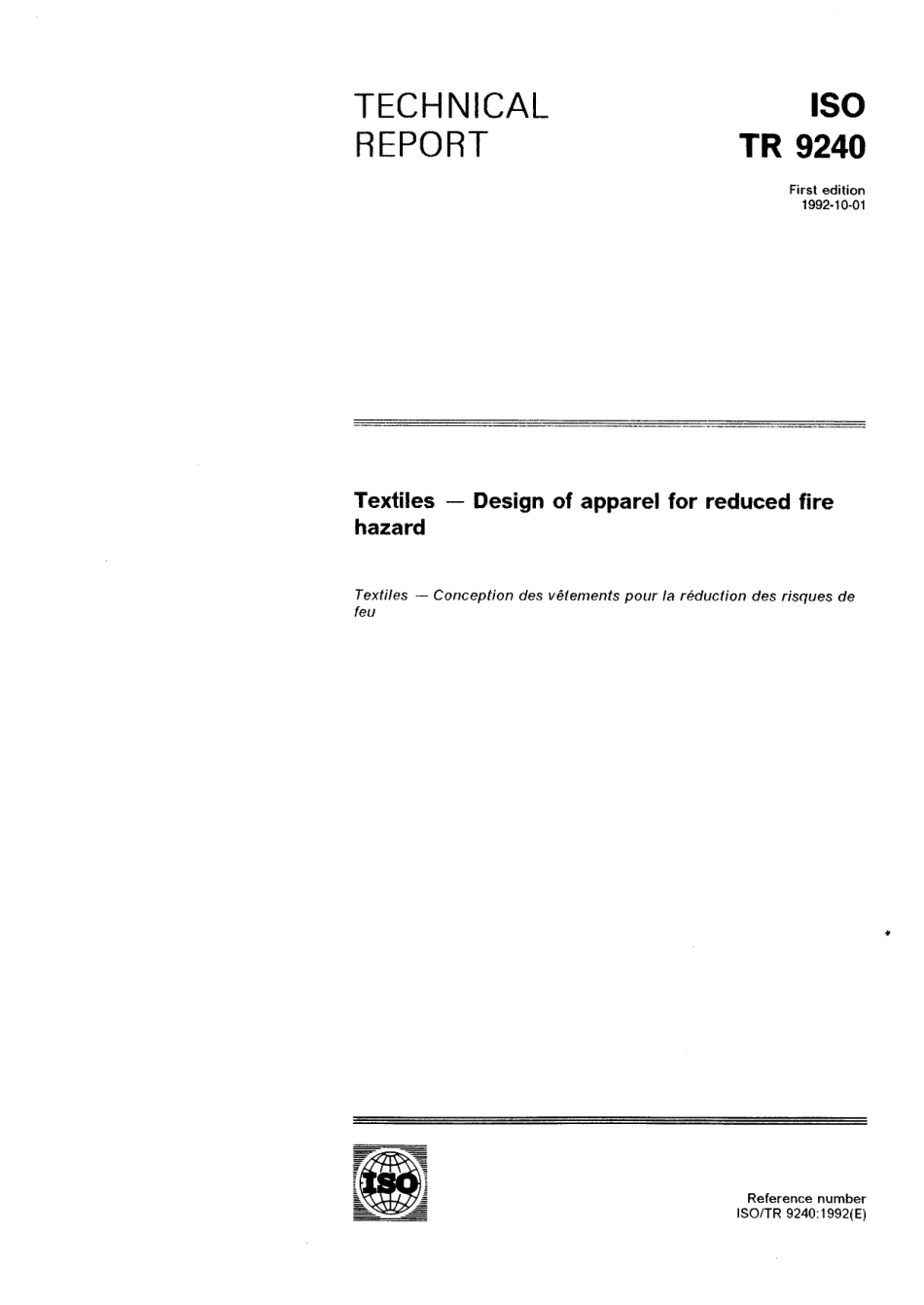 ISO TR 09240-1992 scan.pdf_第1页