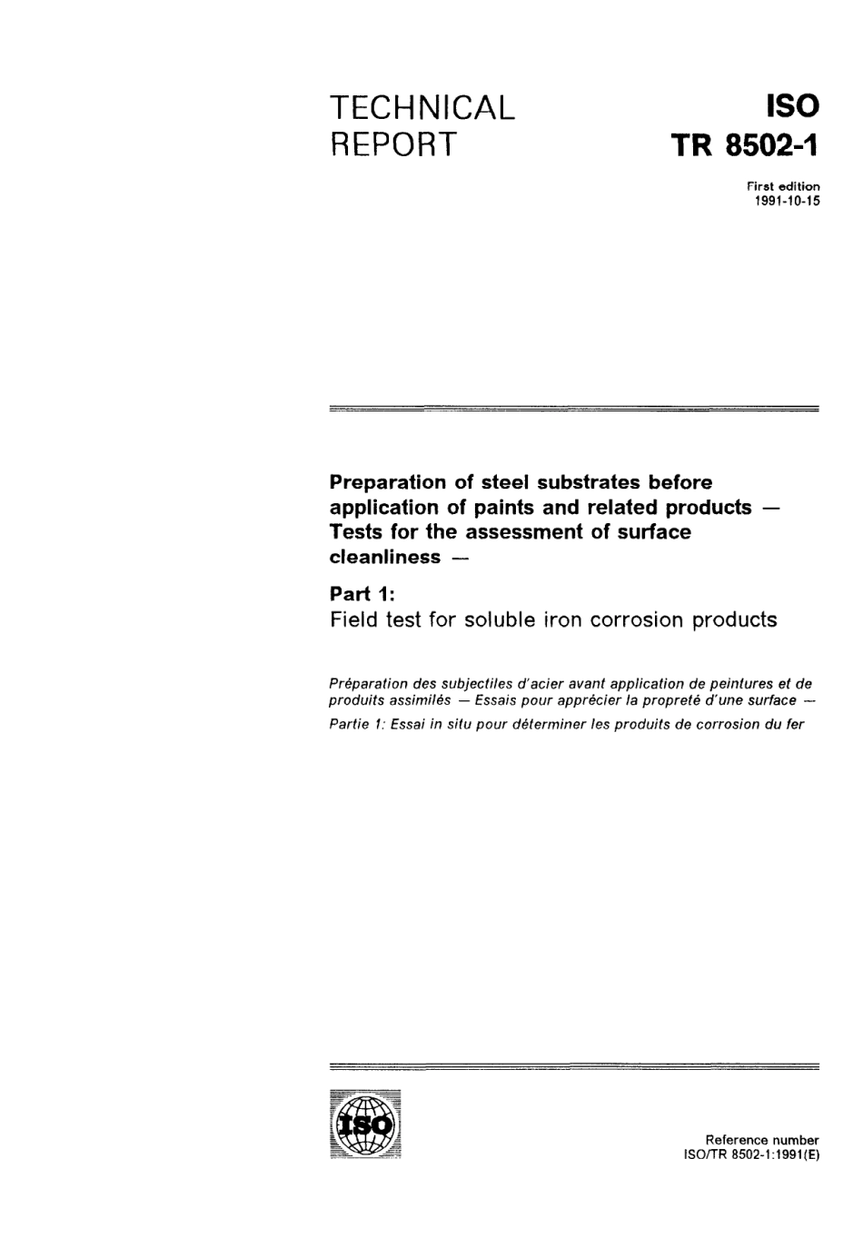 ISO TR 08502-1-1991 scan.pdf_第1页