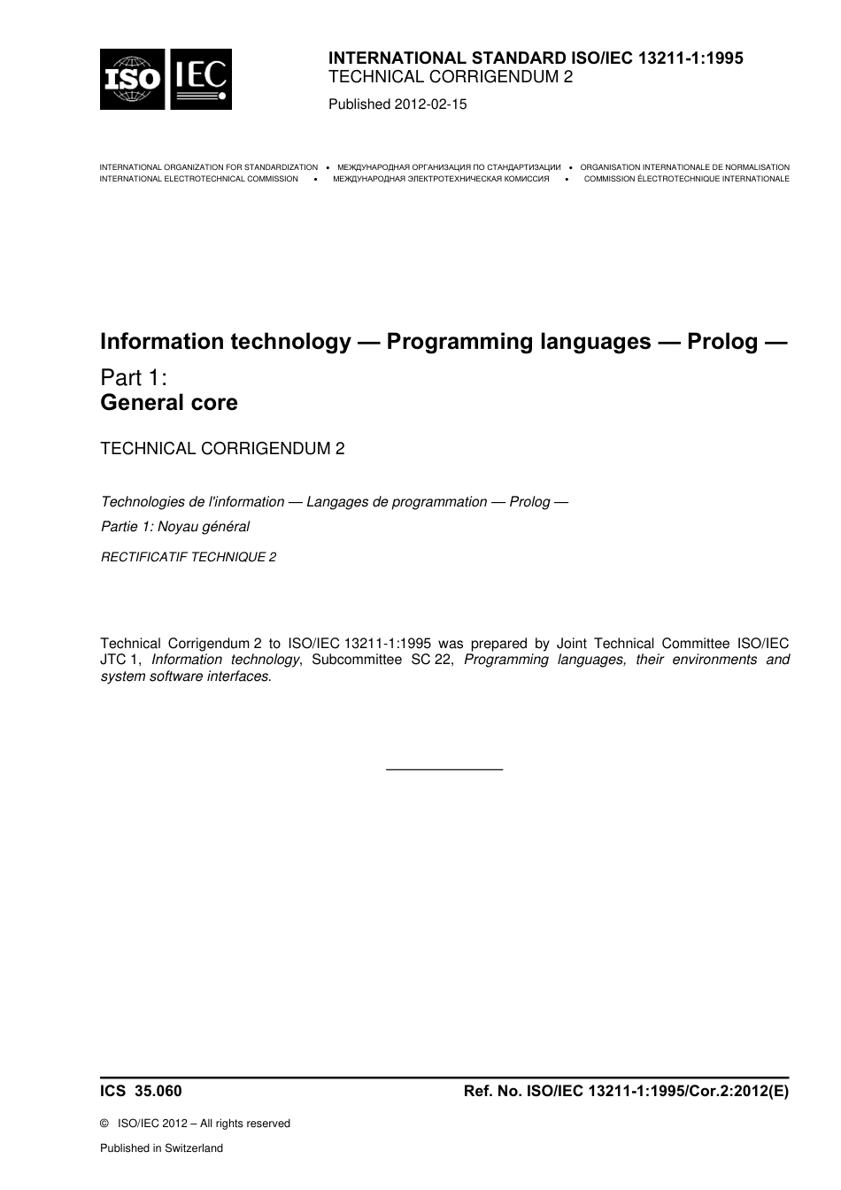 ISO IEC 13211-1-1995 cor2-2012.pdf_第1页
