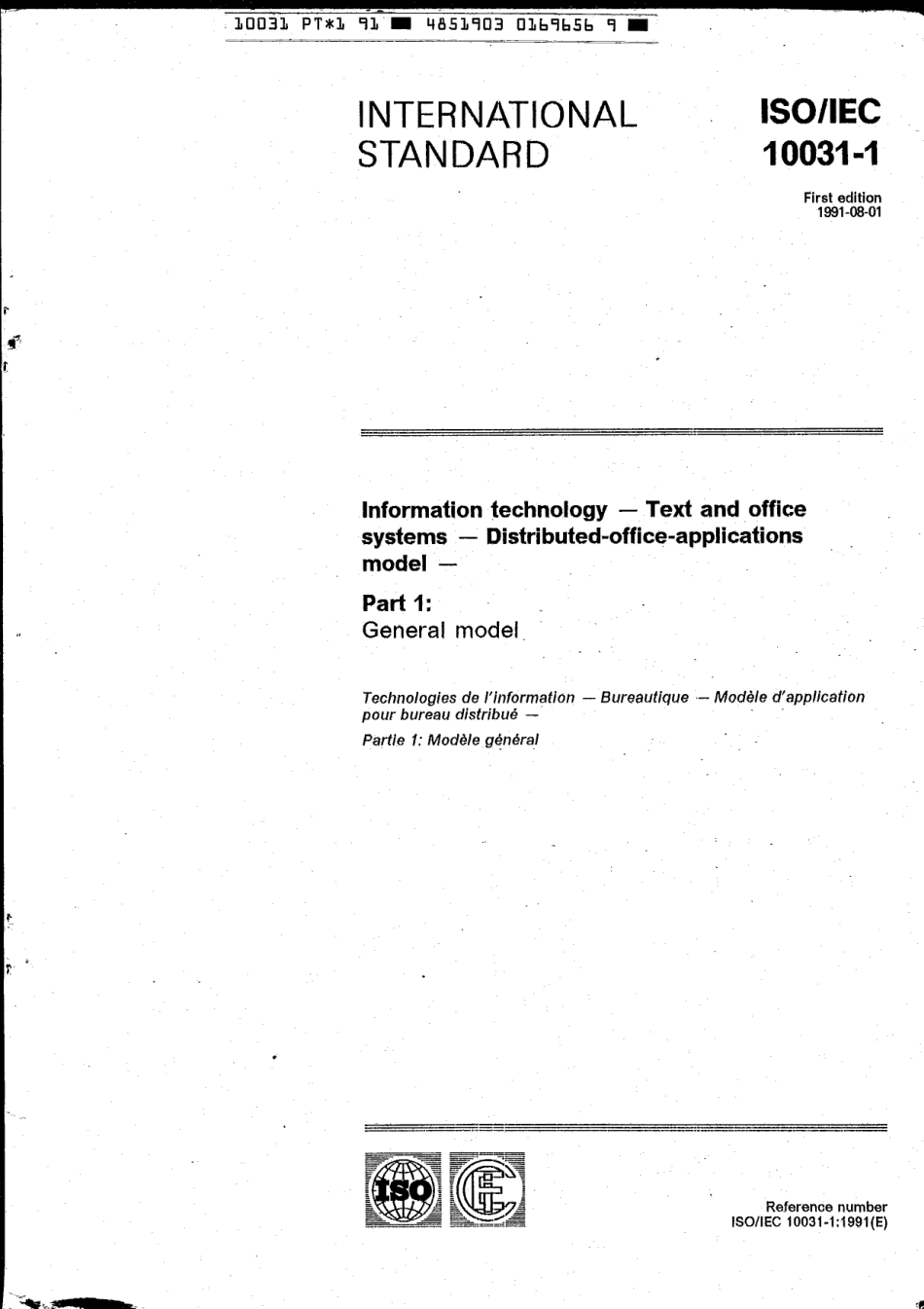 ISO IEC 10031-1-1991 scan.pdf_第1页
