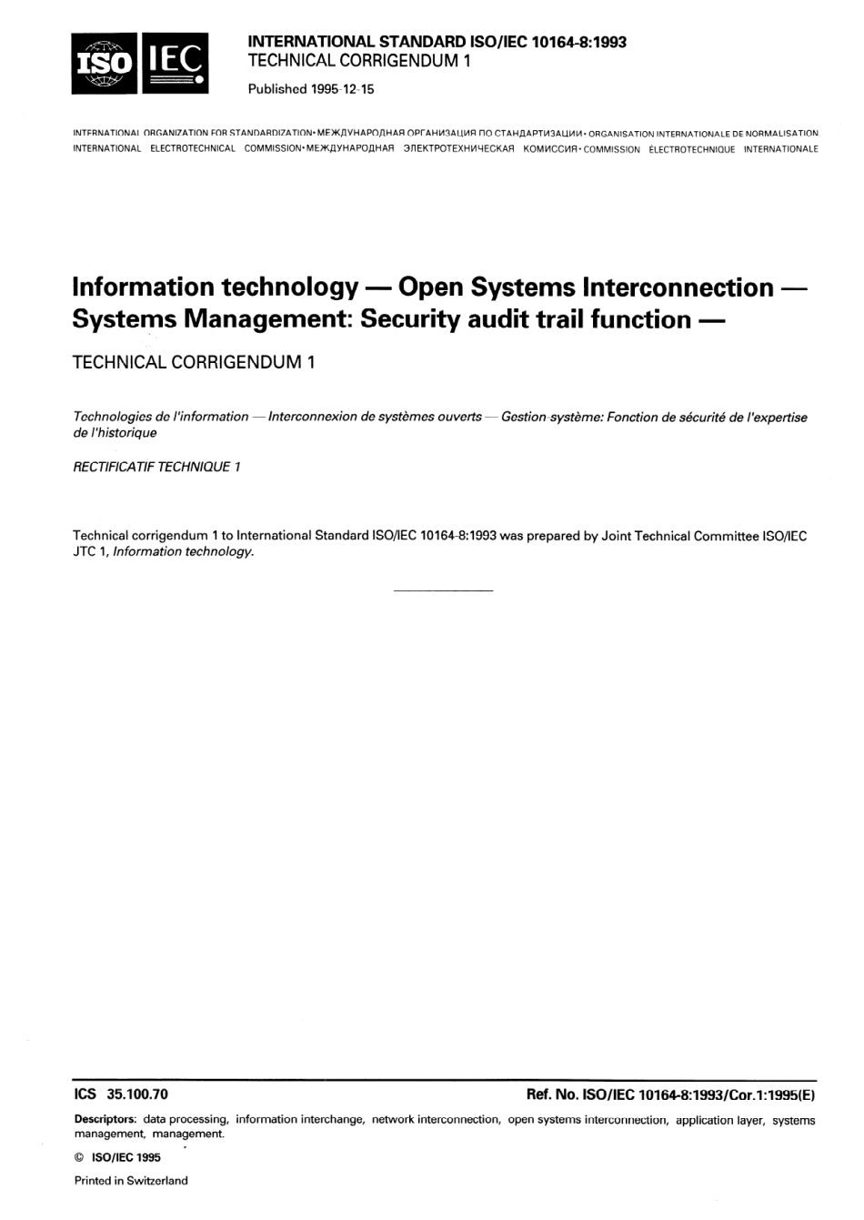 ISO IEC 10164-8-1993 cor1-1995.pdf_第1页