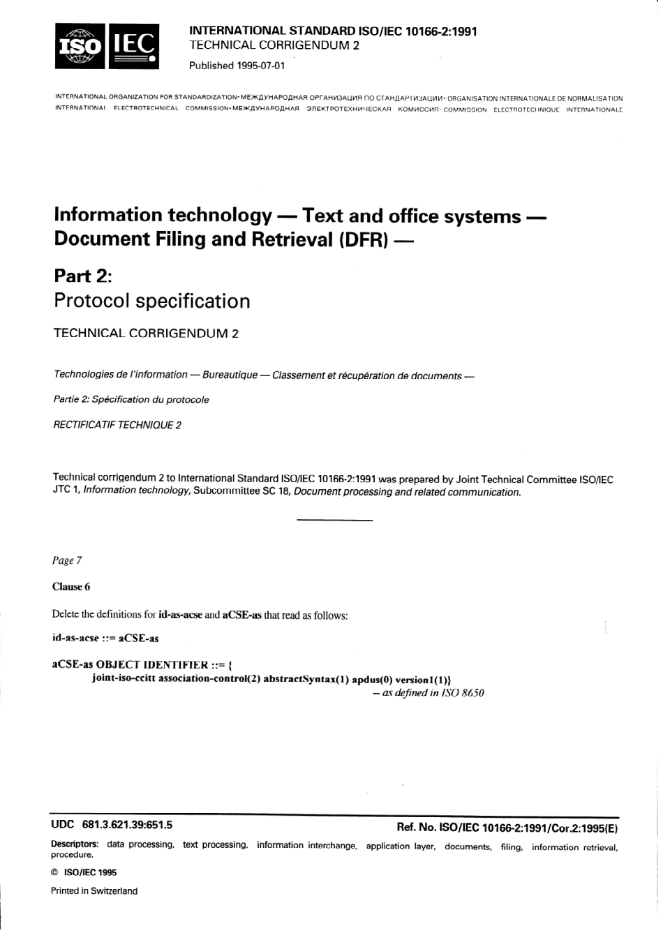 ISO IEC 10166-2-1991 cor2-1995.pdf_第1页