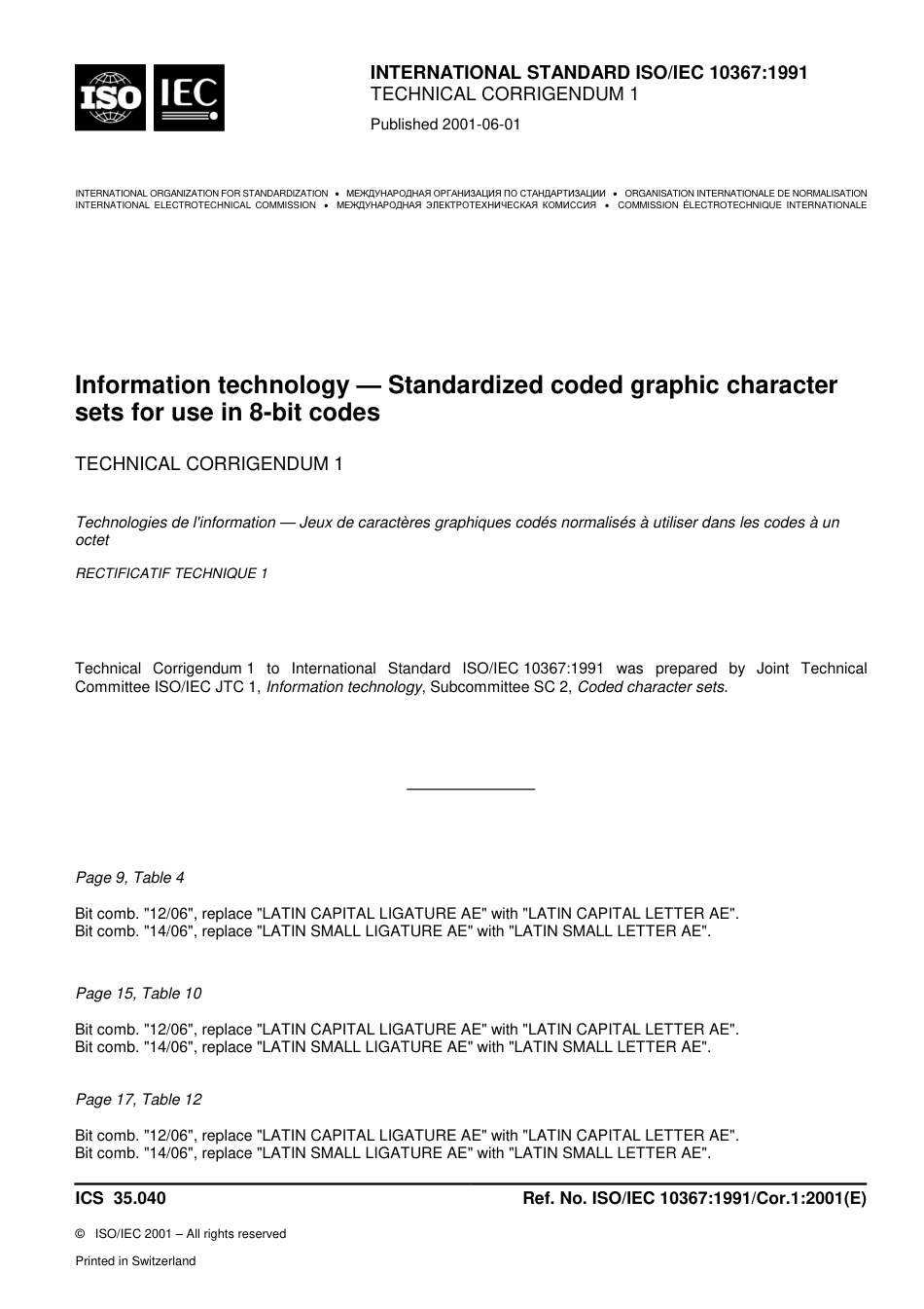 ISO IEC 10367-1991 cor1-2001.pdf_第1页