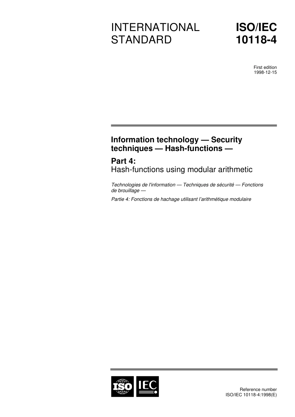 ISO IEC 10118-4-1998.pdf_第1页