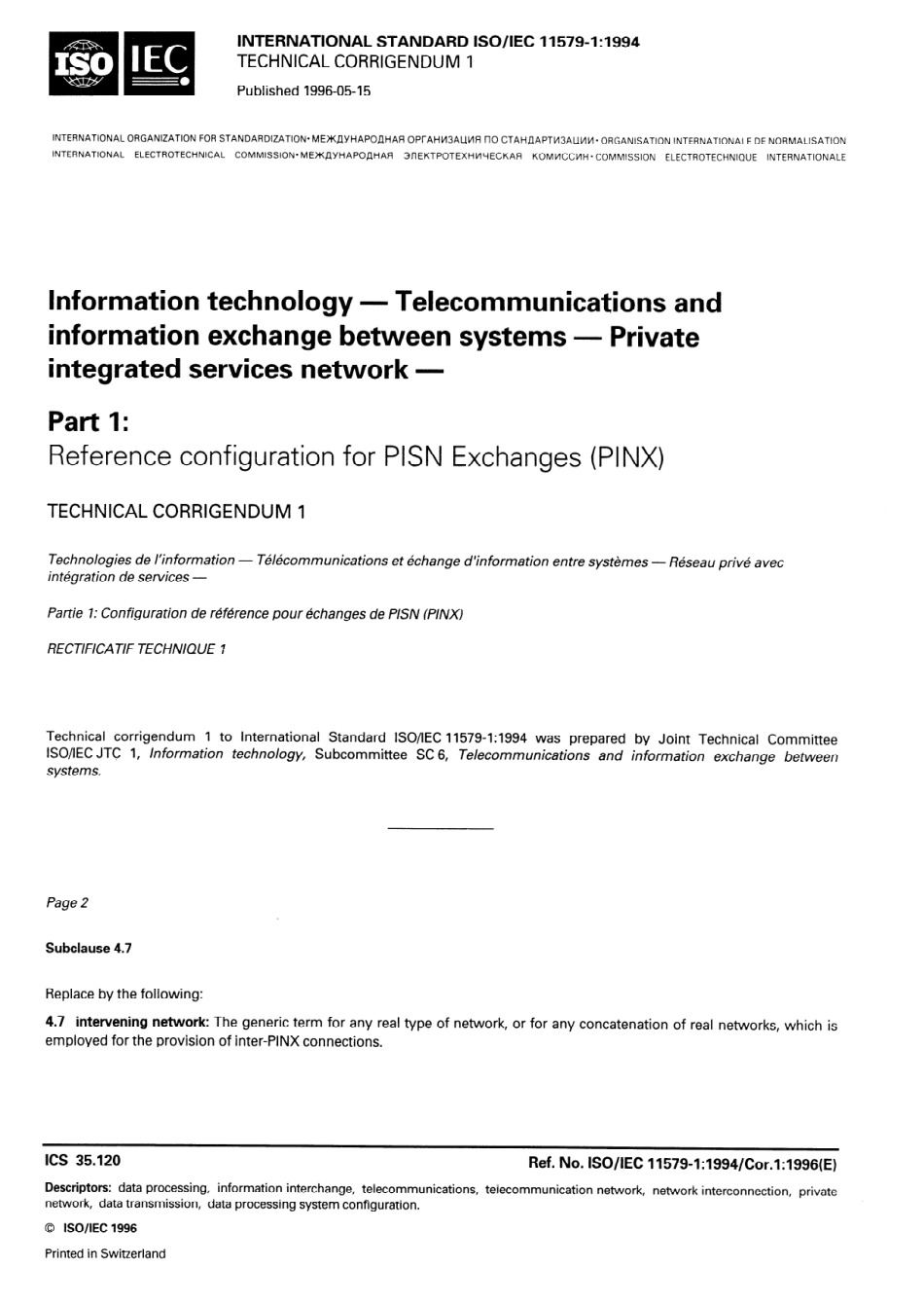ISO IEC 11579-1-1994 cor1-1996.pdf_第1页