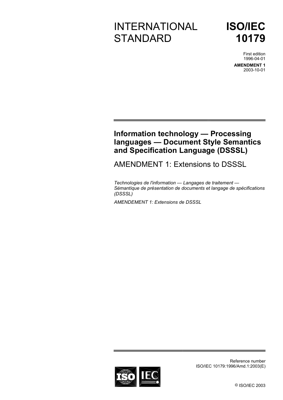 ISO IEC 10179-1996 amd1-2003.pdf_第1页