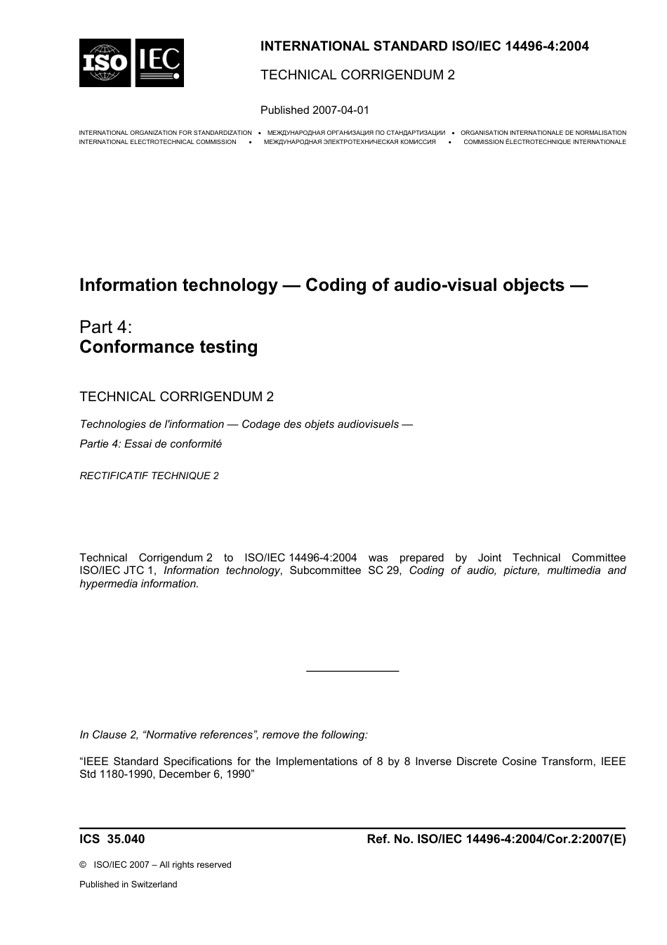 ISO IEC 14496-4-2004 cor2-2007.pdf_第1页