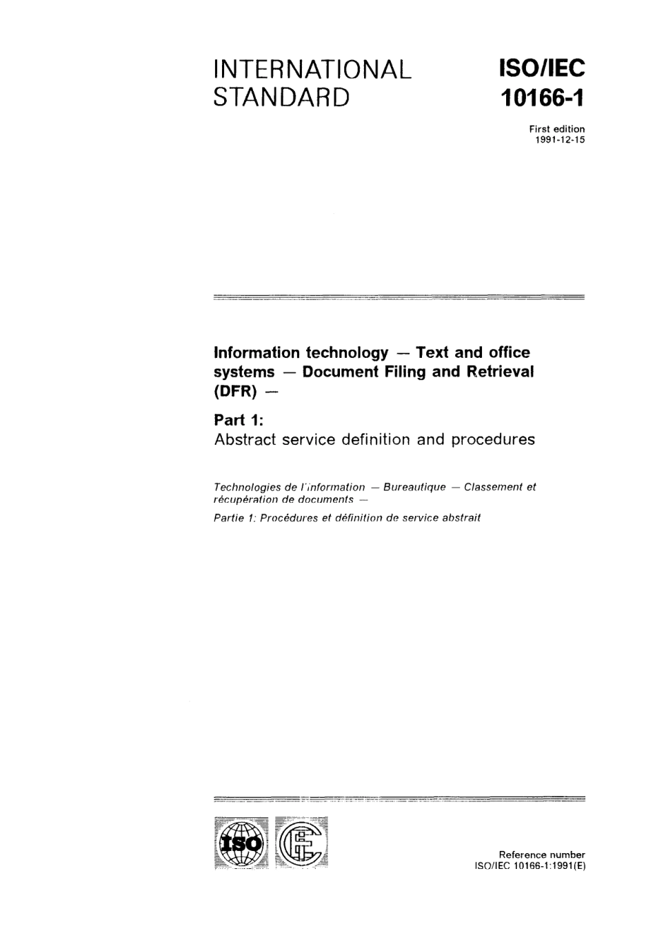 ISO IEC 10166-1-1991 scan.pdf_第1页