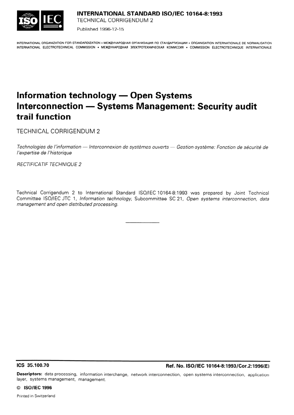 ISO IEC 10164-8-1993 cor2-1996.pdf_第1页