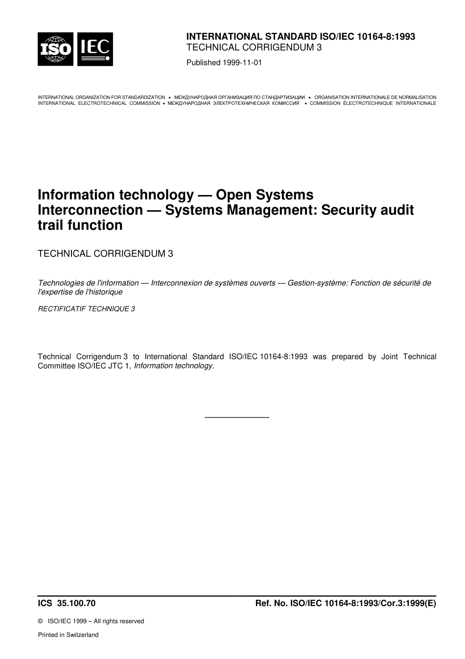 ISO IEC 10164-8-1993 cor3-1999.pdf_第1页