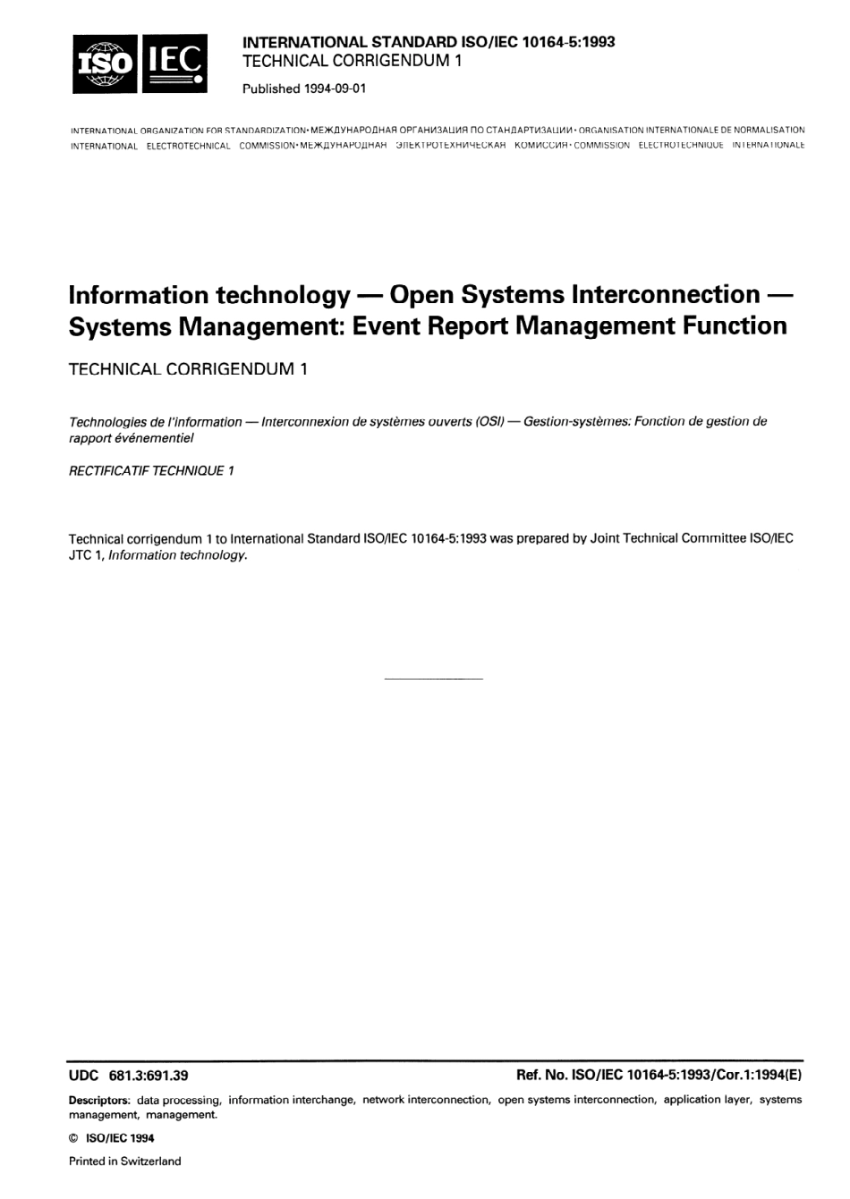 ISO IEC 10164-5-1993 cor1-1994.pdf_第1页