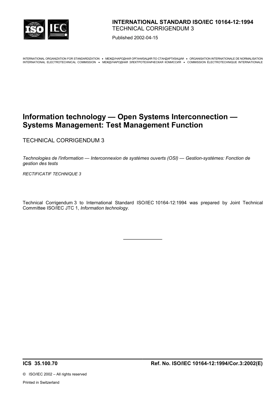 ISO IEC 10164-12-1994 cor3-2002.pdf_第1页