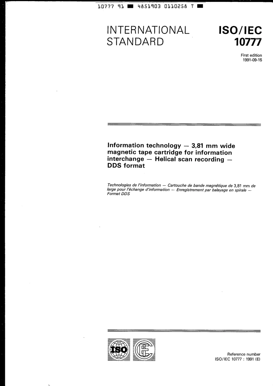 ISO IEC 10777-1991 scan.pdf_第1页