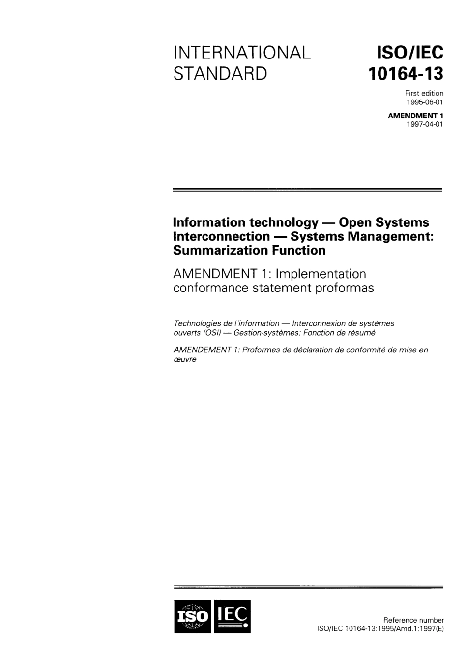 ISO IEC 10164-13-1995 amd1-1997 scan.pdf_第1页