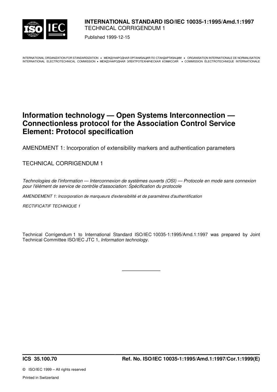 ISO IEC 10035-1-1995 amd1-1997 cor1-1999.pdf_第1页