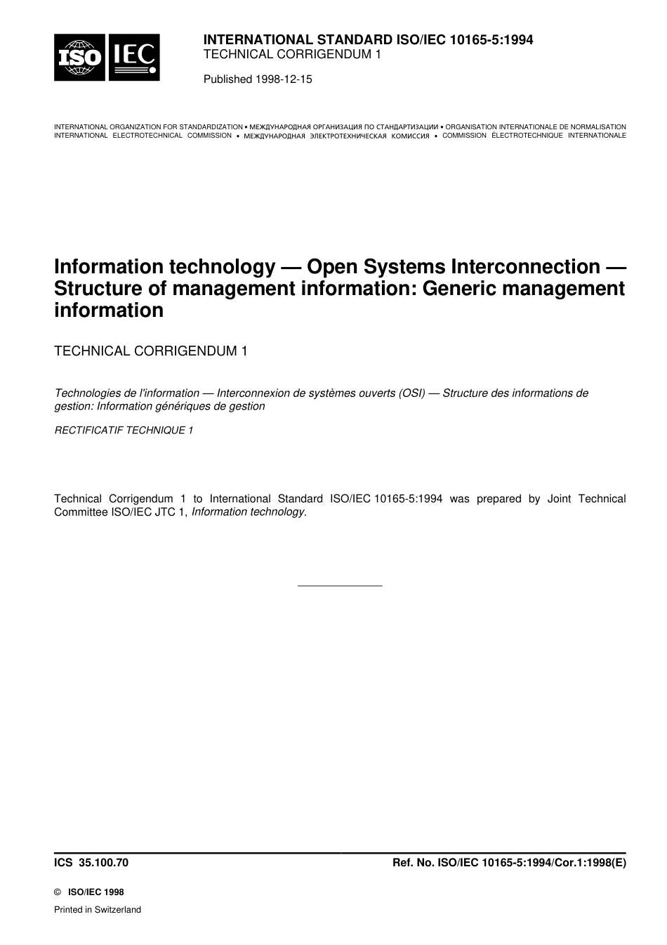 ISO IEC 10165-5-1994 cor1-1998.pdf_第1页