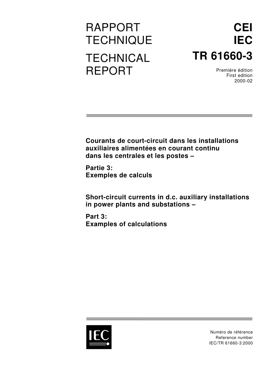 IEC TR 61660-3-2000.pdf_第1页