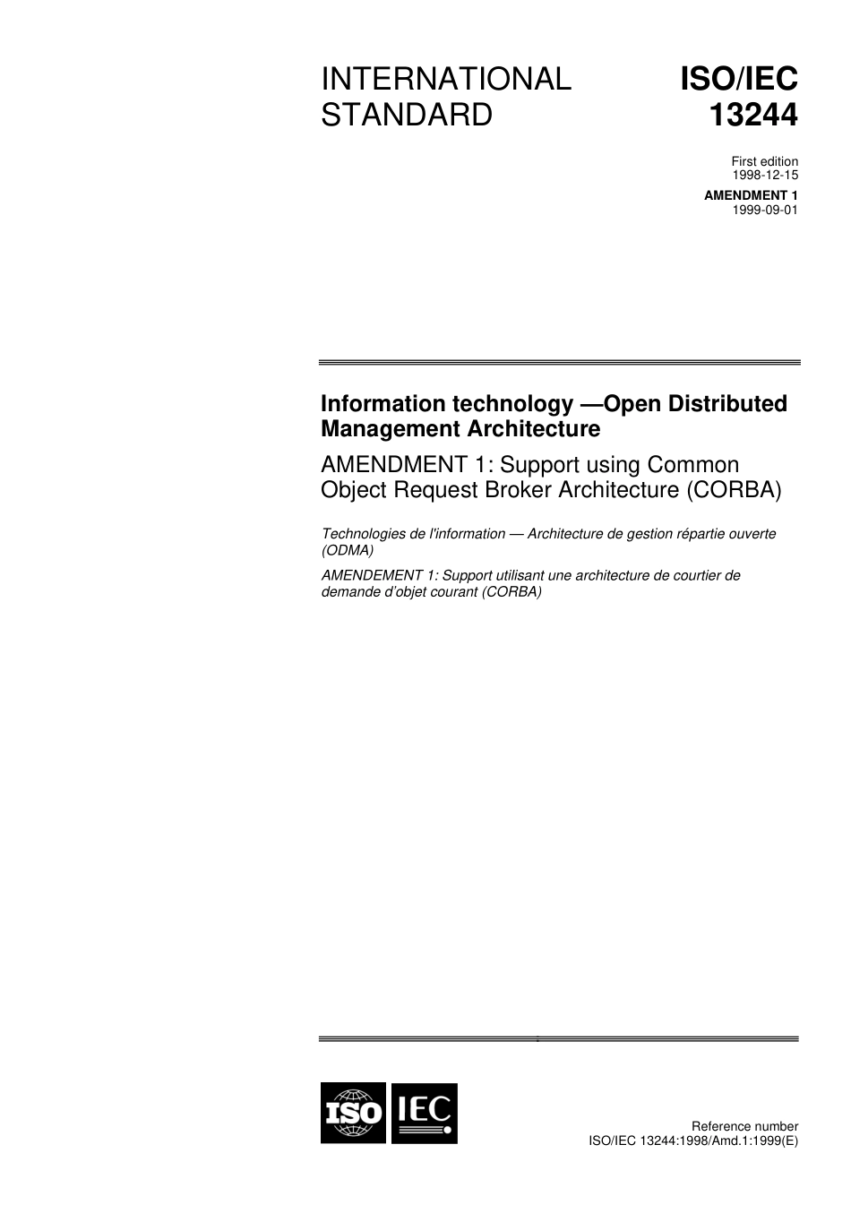 ISO IEC 13244-1998 amd1-1999.pdf_第1页