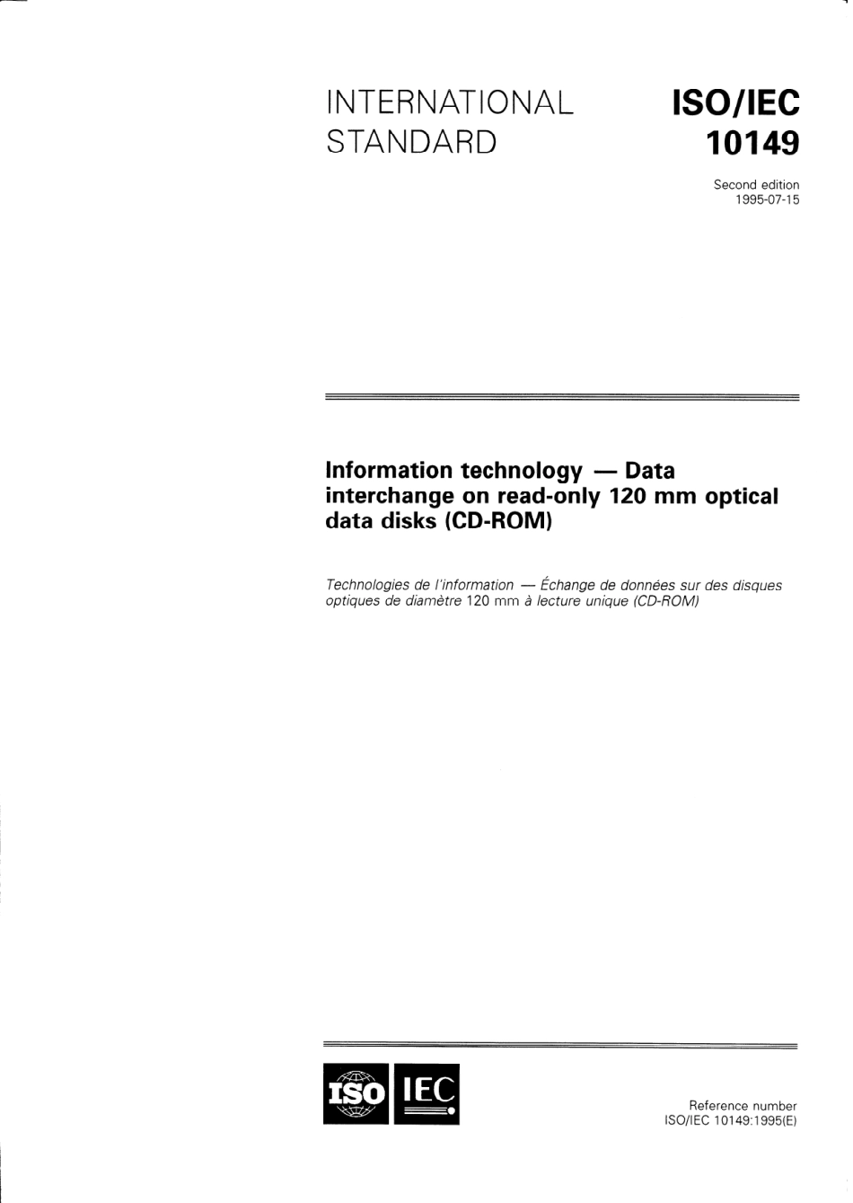 ISO IEC 10149-1995 scan.pdf_第1页