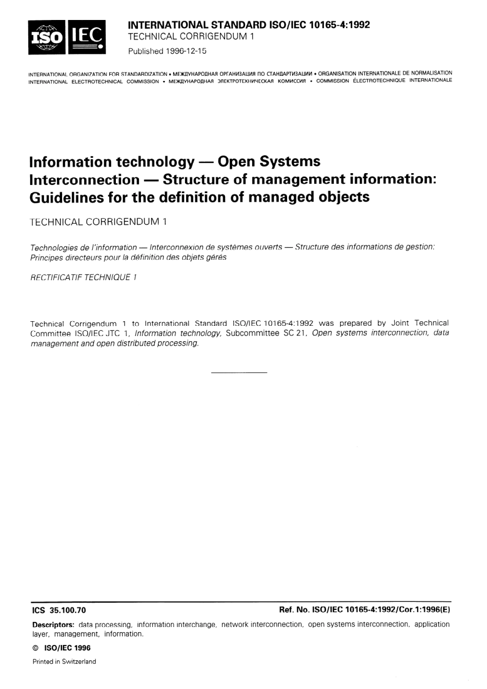 ISO IEC 10165-4-1992 cor1-1996.pdf_第1页