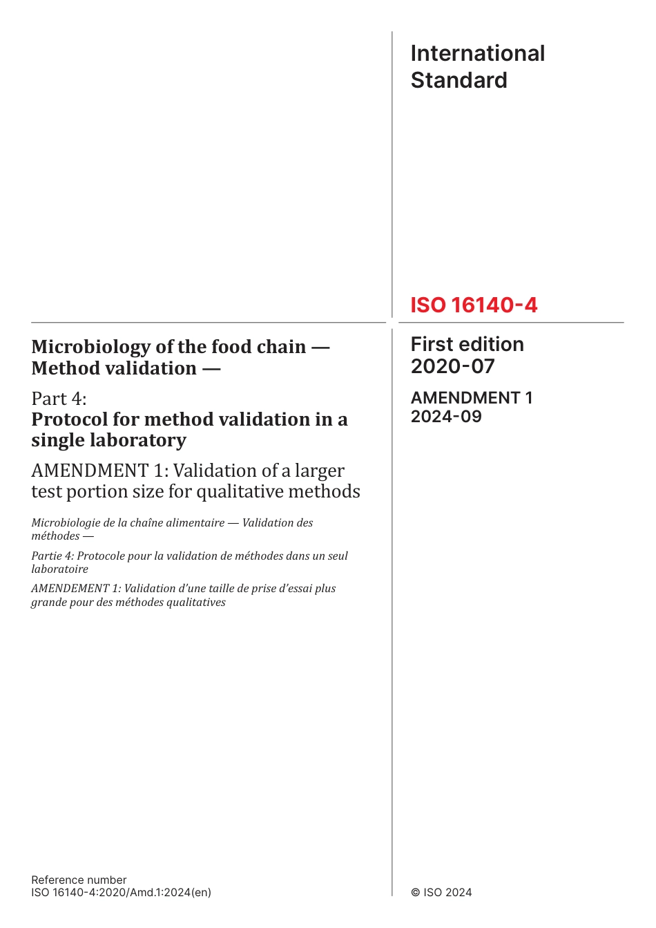 ISO 16140-4-2020 amd1-2024.pdf_第1页