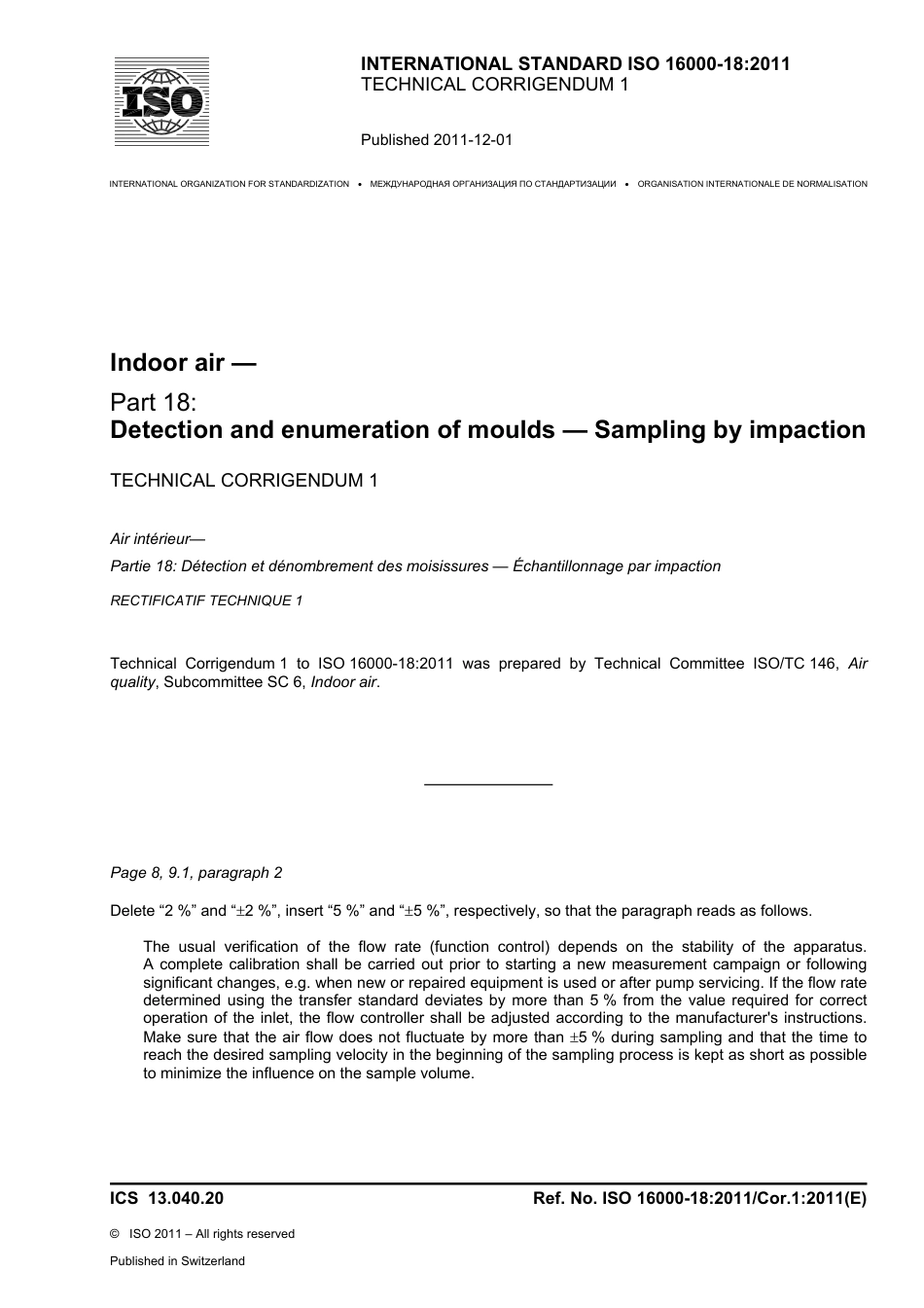 ISO 16000-18-2011 cor1-2011.pdf_第1页