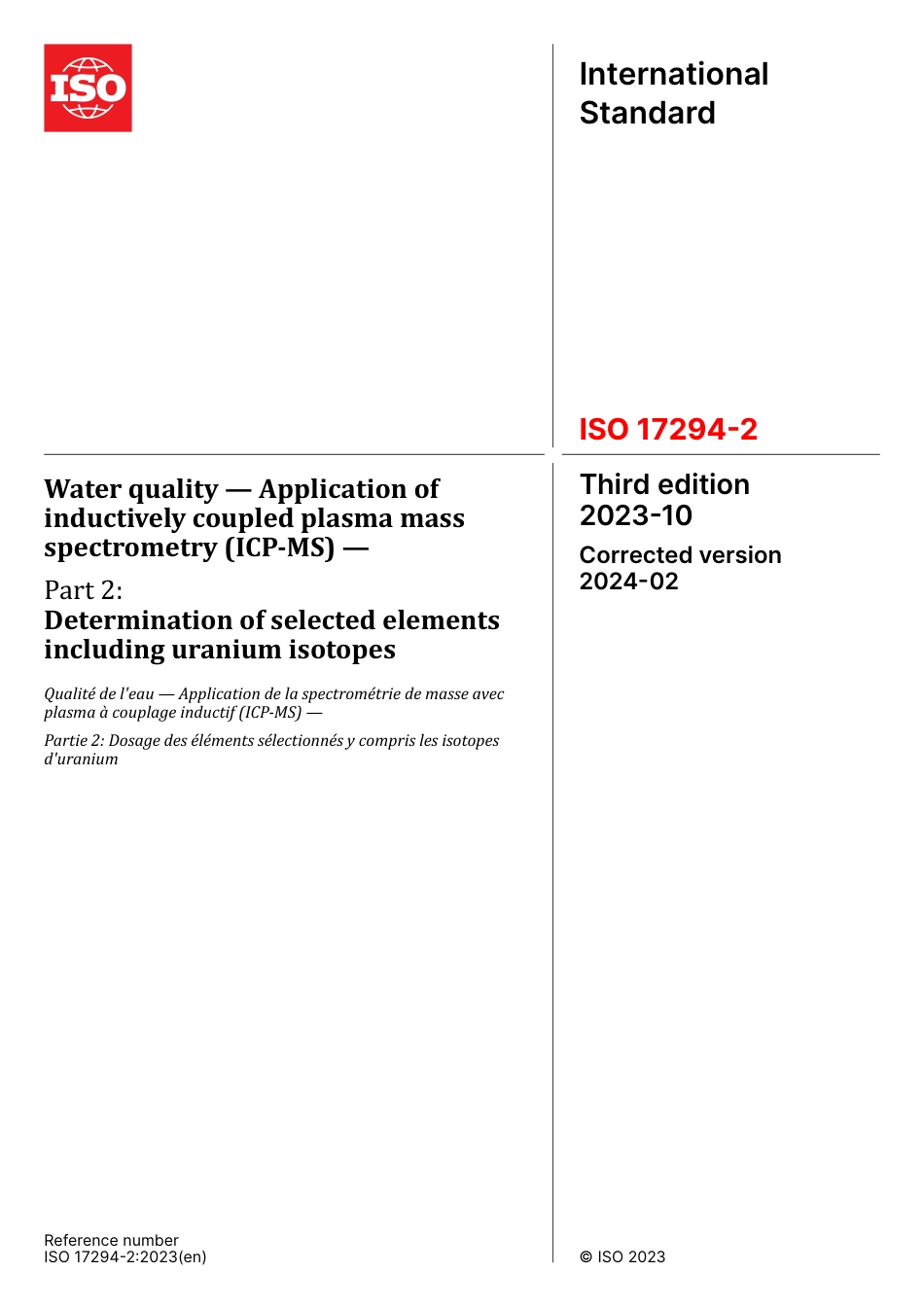 ISO 17294-2-2023 (2024).pdf_第1页