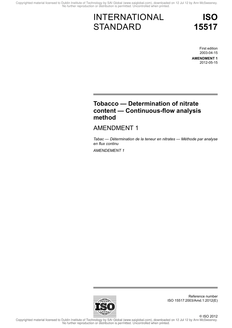 ISO 15517-2003 amd1-2012.pdf_第1页